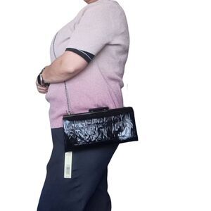 Black Patent Kate Landry Dressy Crossbody Bag NWT Prom Wedding